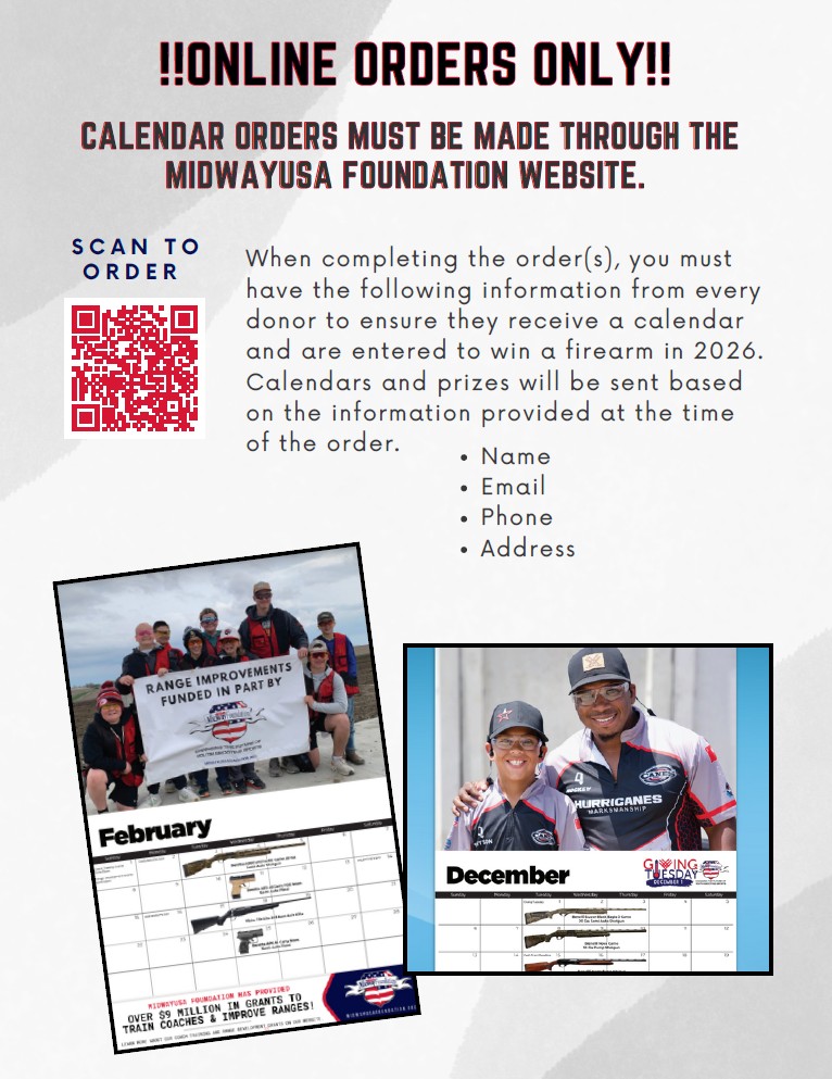 MidwayUSA Foundation Calendar Sweepstakes